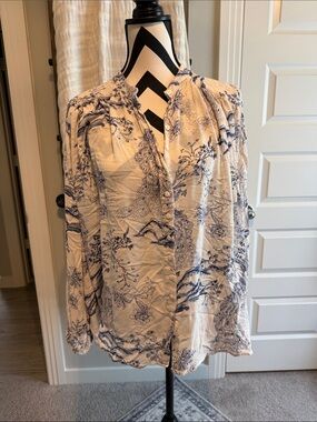 Women's Free Poeople Printed Button-Front Blouse